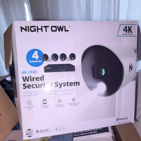 Night Owl 4K UHD Wired BNC CCTV System 4 Cameras 4CH DVR 1TB Spotlights