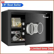 Cabinet Safe Box 0.6 Cu Ft SPCC Steel Electronic Keypad Type-C Backup Power