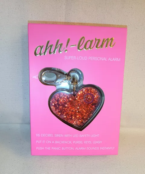 ahh!-larm Super-Loud Personal Alarm, Red Glitter Heart