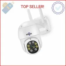 Hiseeu 3MP Security Camera Outdoor,WiFi Camera, Auto Tracking&Light Alarm Floodl