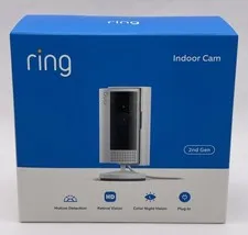 Ring Indoor Cam 2nd Gen Plug-In 1080p HD WiFi Security Camera White- Brand NEW