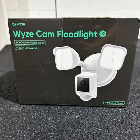 Wyze Wired Outdoor Wi-Fi Floodlight v2 Home Security Camera with 2K Video, Color