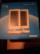 Ring Outdoor Cam Plus, 2 Pack White - Battery Powered - 2K Video NEW & SEALED