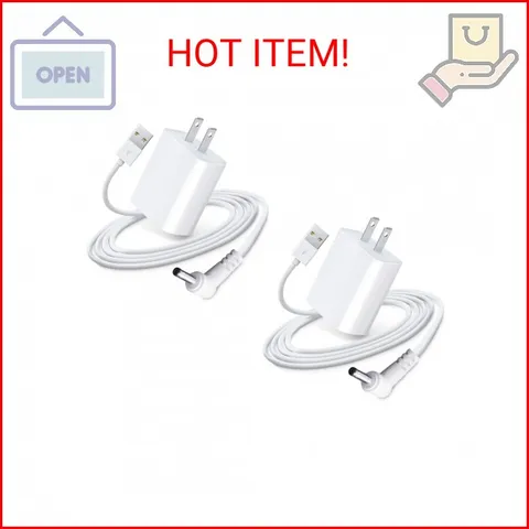 Love Your 13.2ft 2-Pack Indoor/Outdoor Power Adapter Plug Wall Charger for Ring