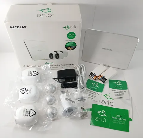Netgear ARLO Wireless HD Smart Security System With (3) Cameras VMS3430 New!