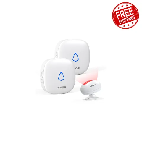 AMHEY Wireless Motion Sensor Door Chime 2 Receiver 1 Sensor