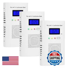 Awatin 3 Pakcs Combination Gas Carbon Monoxide Detector Plug In Carbon Monoxide