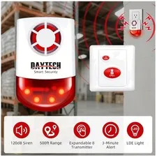 Home Security Kit - Wireless Panic Button Alarm, Waterproof