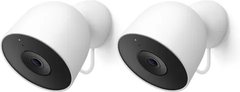 Google Nest Cam Outdoor (Wired, 2nd Gen) - 2 Pack - Security Camera with 2K Vide