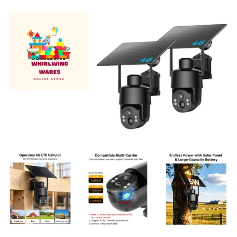 High-Performance 4G LTE Outdoor Camera - Solar Power, Instant Alerts Included