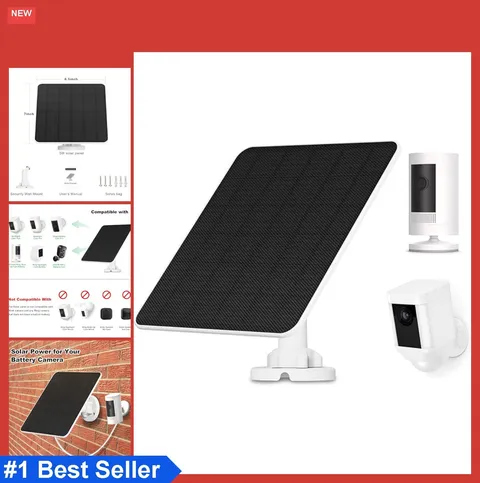 5W Solar Panel for Ring Camera Stick Up Cam Spotlight Cam Battery Charger USB-C