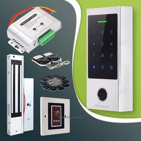 HOMSECUR Weatherproof IP66 APP WIFI Fingerprint PIN Access Control Touch Keypad