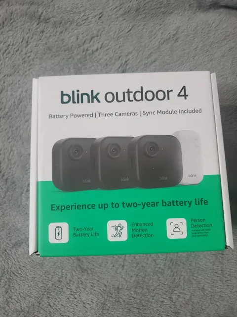 Blink Outdoor 4, (4th Gen 2025) Wireless 3 Camera Security System + Sync Module