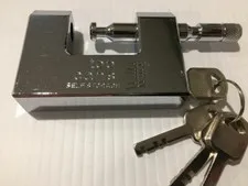 NEW TRIPLE CHROME PLATED D SHAPE SECURITY PADLOCK