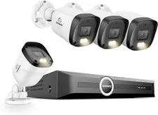 2K 3MP Poe Security Camera System - 8CH 6MP Surveillance NVR with 4PCS 3MP HD We