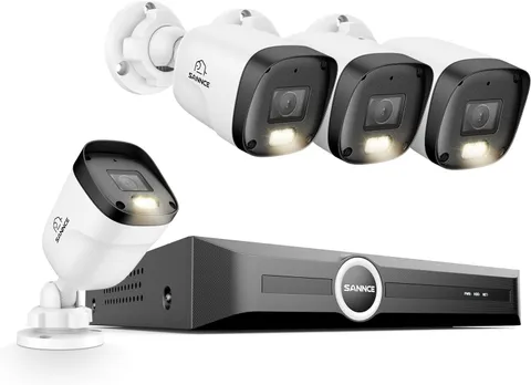 2K 3MP Poe Security Camera System - 8CH 6MP Surveillance NVR with 4PCS 3MP HD We