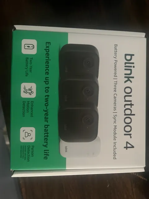 Blink Outdoor 4 1080p Wi-Fi Outdoor 3-Camera Security System - Black