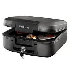 Sentry Safe 0.28 cu ft Fire & Water Chest Carry Handle Tubular Key Black