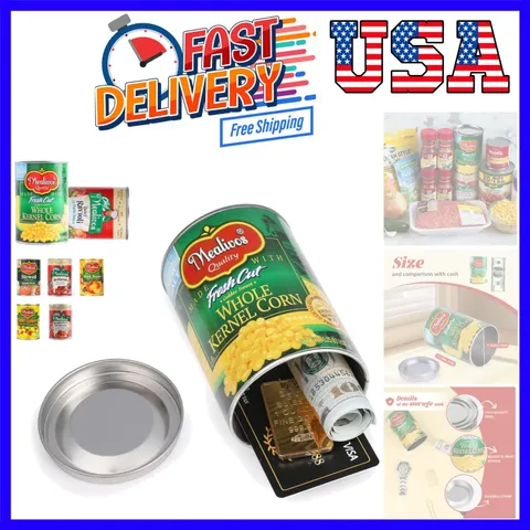 Fake Can Diversion Safe, Perfect for Hiding Storage Key, Cash, Jewelry, Card,...