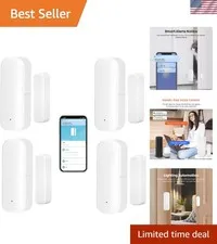 WiFi Door Sensor: Wireless Window Sensor with App Alerts, Tuya Smart Contact ...