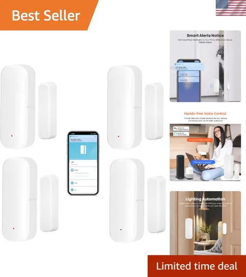 WiFi Door Sensor: Wireless Window Sensor with App Alerts, Tuya Smart Contact ...