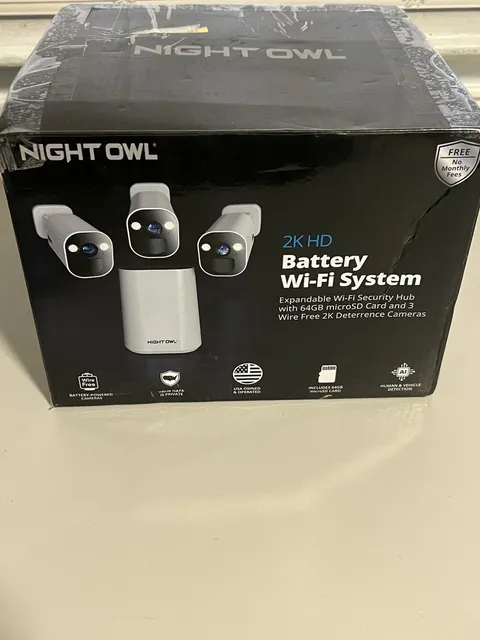 NIGHT OWL 2K HD BATTERY WI-FI SECURITY SYSTEM CAMERAS For sale for parts