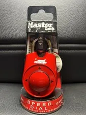 Master Lock 1500iD Speed Dial Combination Lock Red NEW Directional Movements