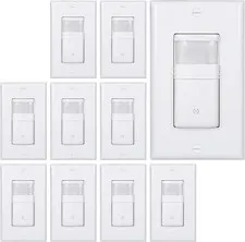 10 Pack Motion Sensor Light Switch - Indoor Occupancy Sensor, UL Certified