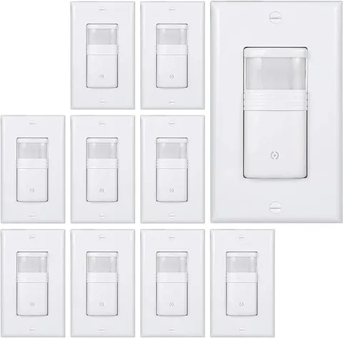 10 Pack Motion Sensor Light Switch - Indoor Occupancy Sensor, UL Certified