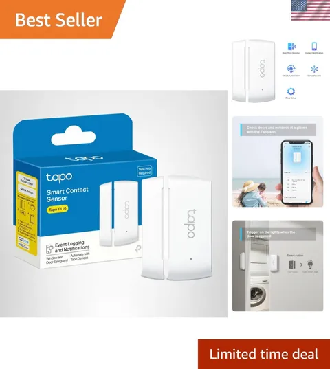 Mini Door Sensor T110 with Instant Alerts & 2- Battery Life - Hub Required