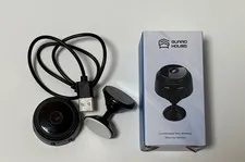 Guard House Mini Wireless Security Camera Black Compact Indoor Camera Open Box