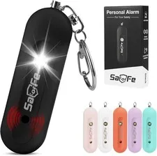 140DB Personal Safety Alarm Keychain USB Rechargeable Waterproof LED Siren