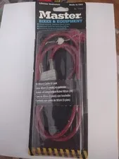 Master Lock 719D Steel Cable with Integrated Outdoor Padlock with Key, 1 Pack