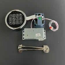 Gun Safe Lock Replacement Solenoid Safe Lock &2 Master Keys Chrome Keypad Lock
