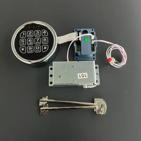 Gun Safe Lock Replacement Solenoid Safe Lock &2 Master Keys Chrome Keypad Lock