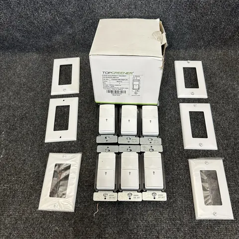 TOPGREENER 6 pack TDOS5-KM-W6P-FF Occupancy / Vacancy Motion Sensor Light Switch