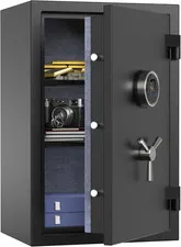 Biometric Fingerprint Fireproof Safe Box 2.12 Cu Ft with Touch Screen