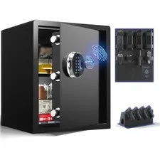 Biometric Safe Box with Fingerprint Lock, Silent Mode - 48L