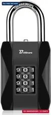 Combination Lock, 4 Digit Outdoor Heavy Duty Padlock Metal, Weatherproof Alloy L