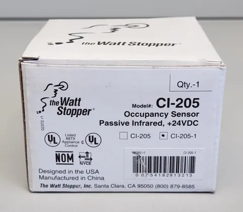 WattStopper CI-205-1 360º PIR Ceiling Occupancy Sensor 24VDC White 500 sq-ft New
