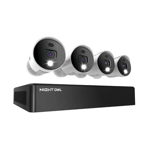 Night Owl UHD 1TB HDD 8 Channel Bluetooth Camera System - White (WM-BTD881-4LSA)