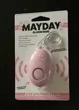 NEW Pink Mayday Mini Loud Alarm Self Defense Personal Emergency LED Keyring