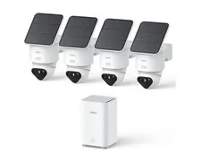 aosu Security Cameras Outdoor Wireless, 4 Cam-Kit, No Subscription Required,