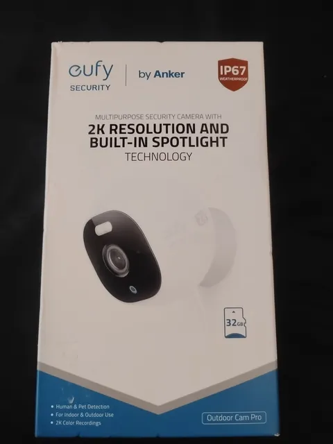 Eufy Outdoor Cam Pro Wired 2K Spotlight Camera - White (T8441Z21-4)