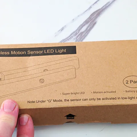 Wireless Rechargeable Motion Sensor LED Light, Indoor Infrared, White 2 Pack