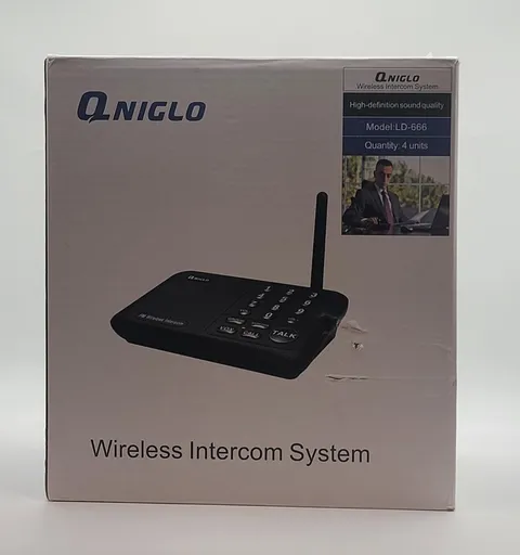 Qniglo Wireless Intercom System LD-666 (4 Units) Long Range 1800FT Office/Home