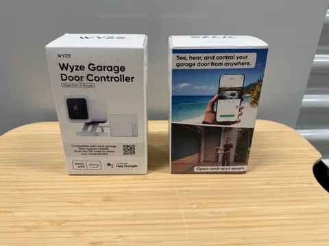 Wyze Garage Door Controller Bundle 2 Pack New Wyze Cam v3 White WiFi Alexa