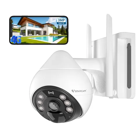 4G Cellular Cameras Wireless Outdoor, 3MP Battery Powered Cameras for Home Su...