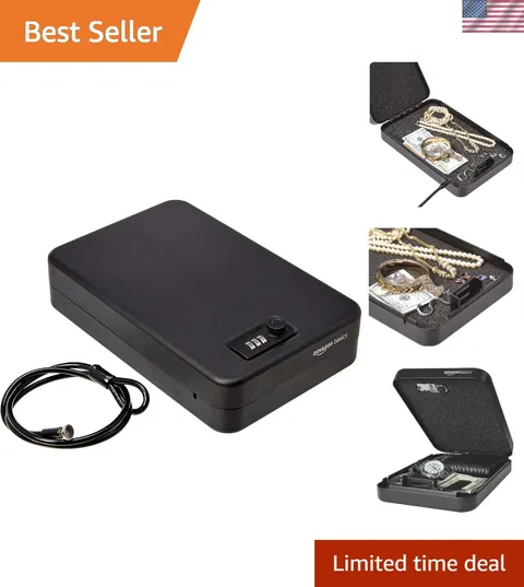 Alloy Steel Portable Lock Box with Foam Padding - Extra Security