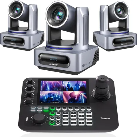 4K NDI PTZ Camera and Controller Bundle/Kit, 4K 20X AI Tracking Ndi/Sdi/Hdmi/Usb